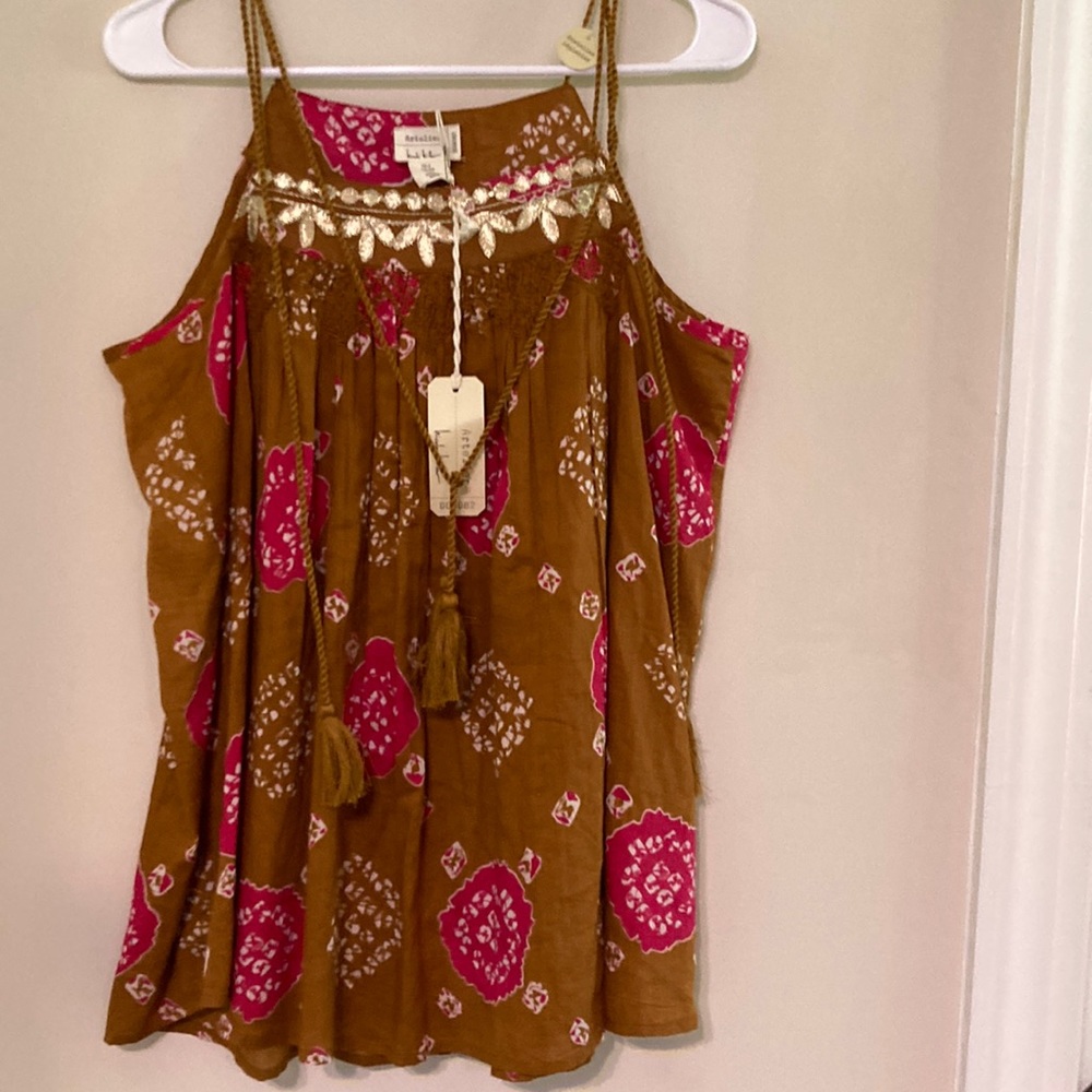 Nicole Miller Artelier boho summer blouse size S